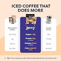 Vista 3 de Café Helado de Proteína de Caramelo - Proteína de Suero Premium y Cafés Helados Instantáneos - 100% Preparación en Frío Natural - Cero Sabores