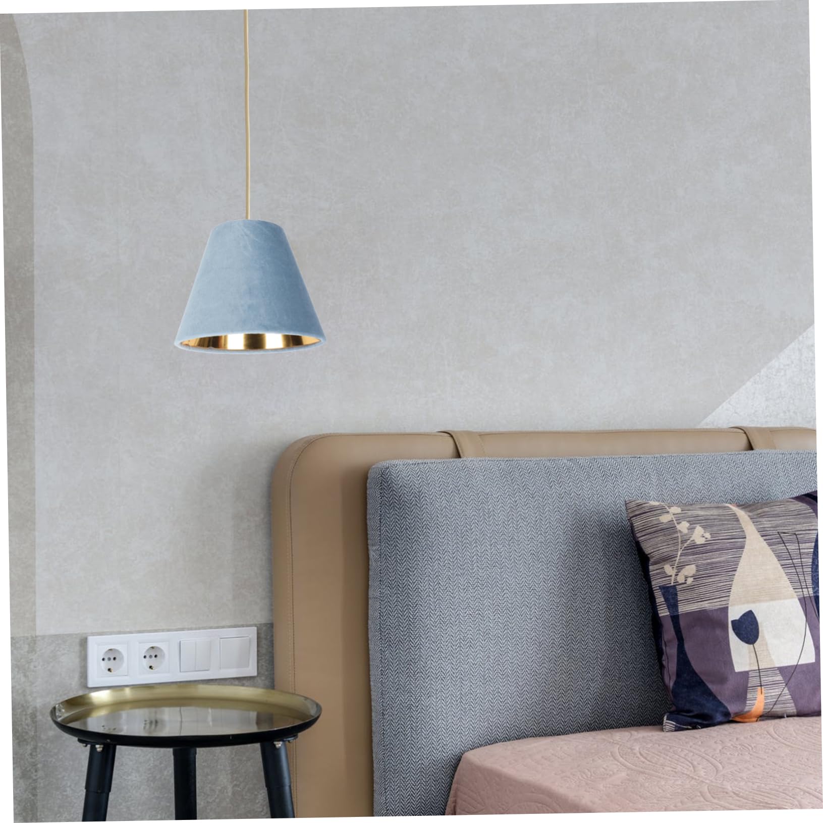 Hemobllo 2 Piezas pantalla de lámpara Decoración hogareña pequeña pantalla azul para lámpara de mesa mini mesa lampara escritorio lampara de mesa pantalla de luz decorativa simple paño Blue