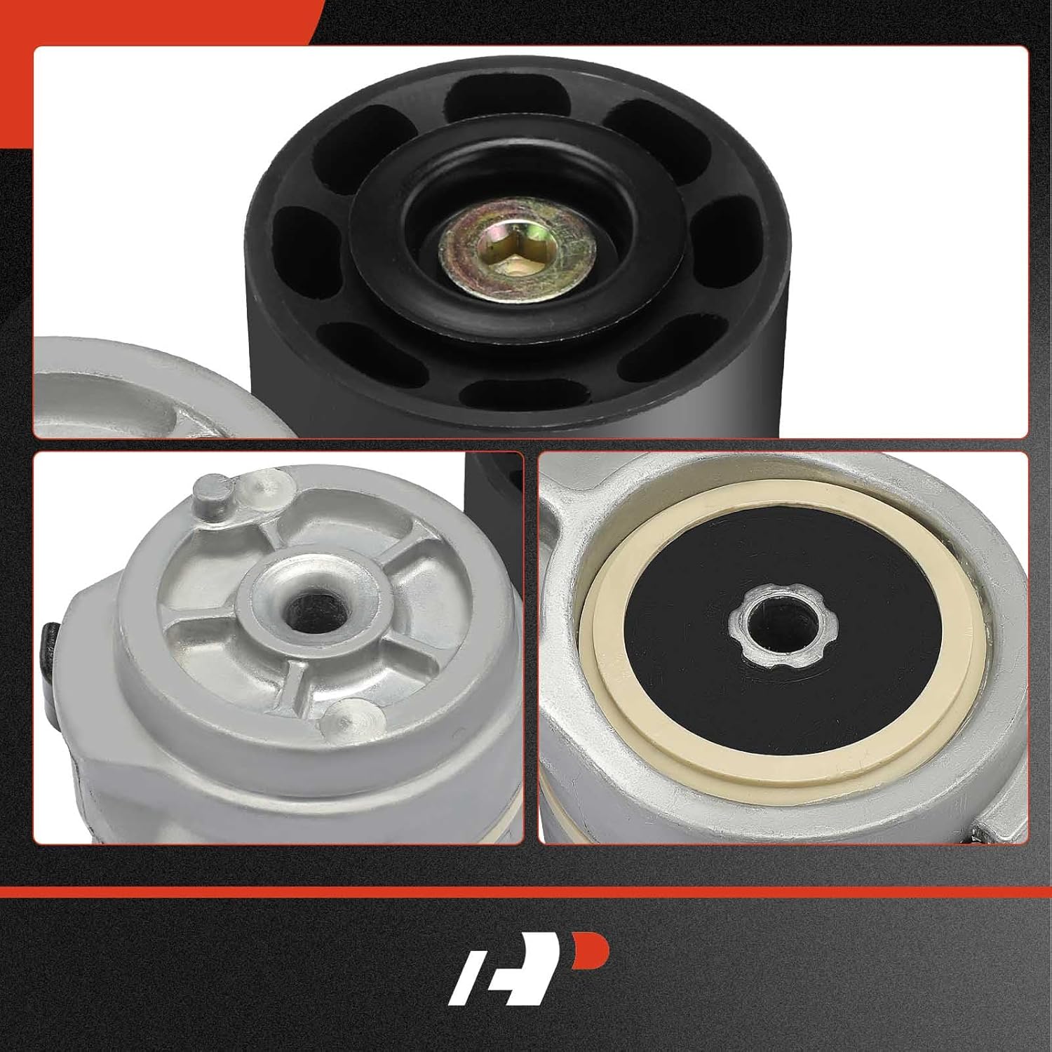 A-Premium Belt Tensioner Assembly with Pulley Compatible with Chevrolet C6500/C7500 Kodiak & Freightliner Condor & GMC C8500 Topkick & Peterbilt 320, 330, 335 & Sterling Truck Condor, L9500 & Kenworth