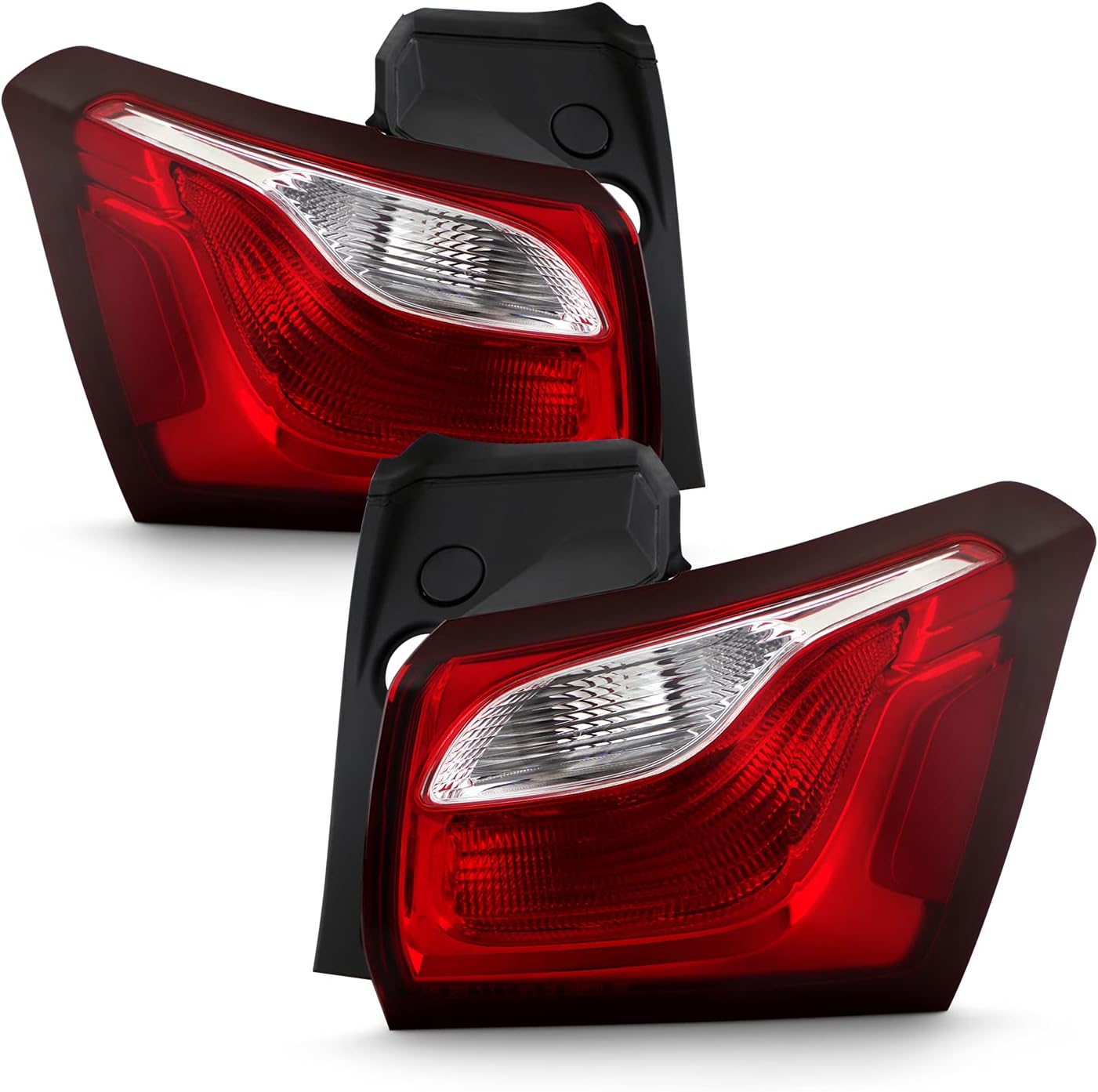 AKKON - Fits 2018 2019 2020 Chevy Equinox w/Incandescent Chrome Red Tail Light Brake Lamp Outer Driver Left Side Replacement