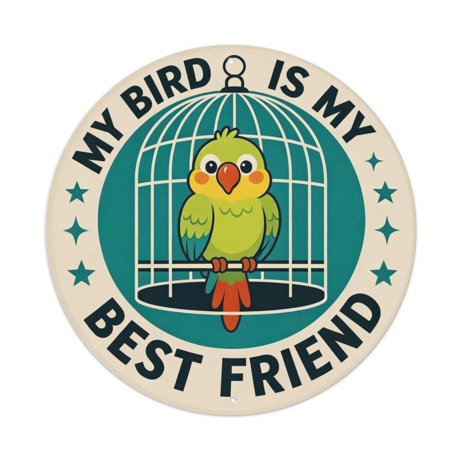 Vintage Bird Pet Lover Metal Tin Sign Plaque