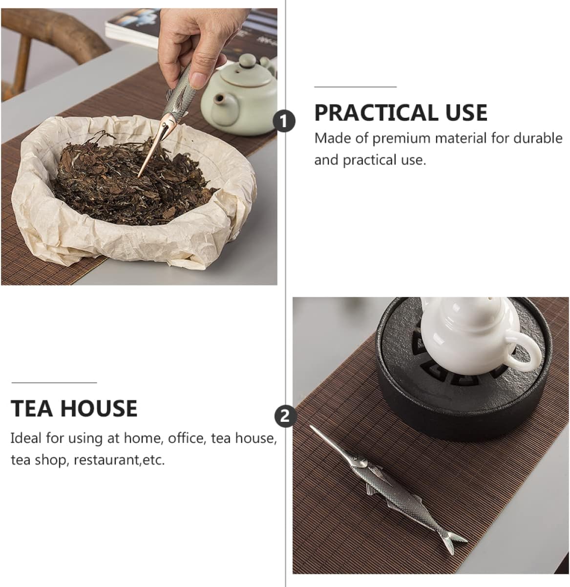 TOYANDONA Puerh Tea Needle Ice Pick Tools Puerh Tea pu tea ice pick for breaking ice Antique Fish Cake Pocket Ice Pick Metal Tea Knives