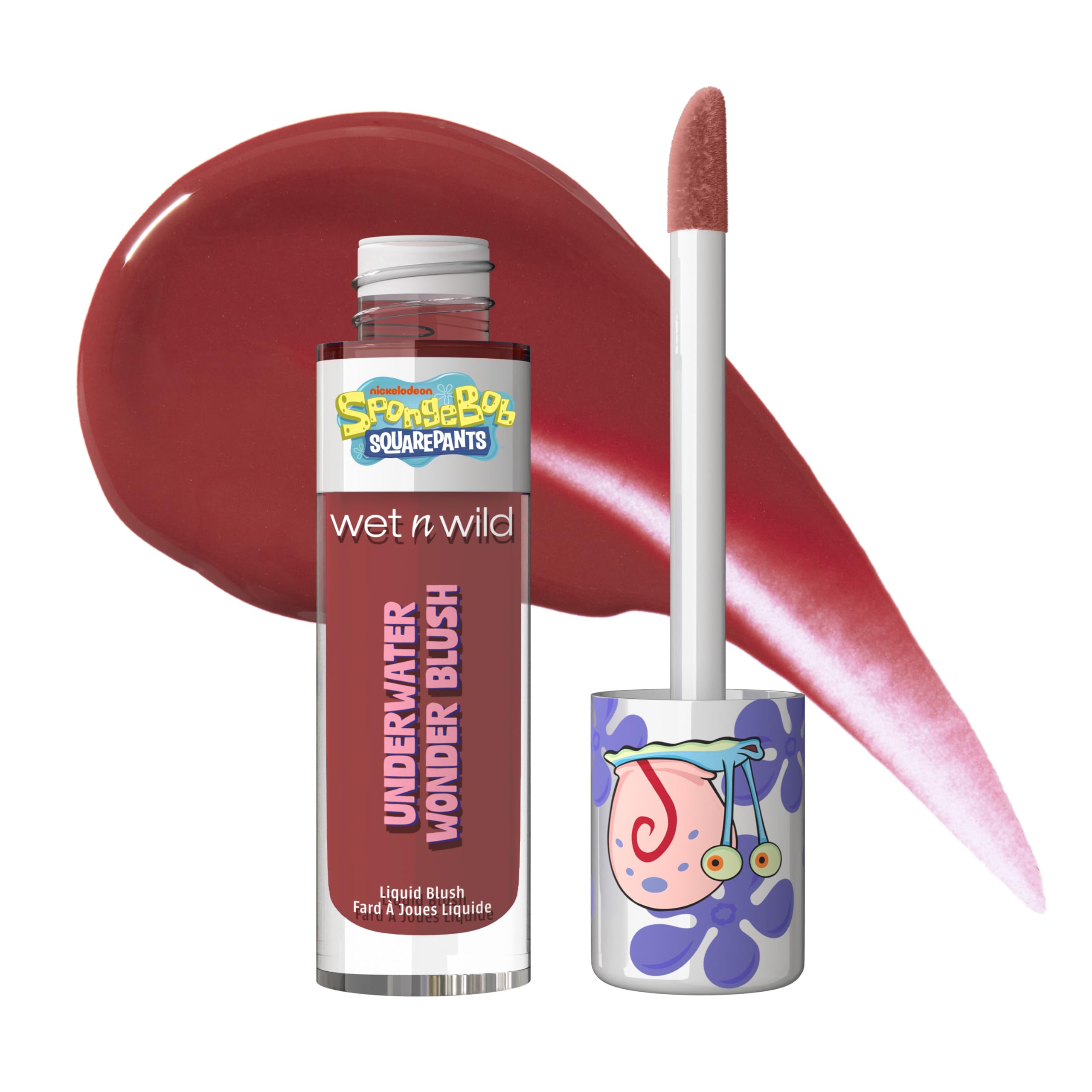 wet n wild SpongeBob Underwater Wonder Liquid Blush, Buildable Shimmery Gel Formula with Seamless Blend & Matte Finish – Snailed It