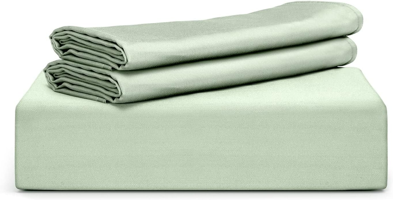 Tafts Duvet Cover Twin Size, 2 Piece Set, Pure 100% Viscose Derived from Bamboo, Luxuriously Soft, Silky Smooth and Cooling, 1 Pillowcase (Twin, Sage Green)