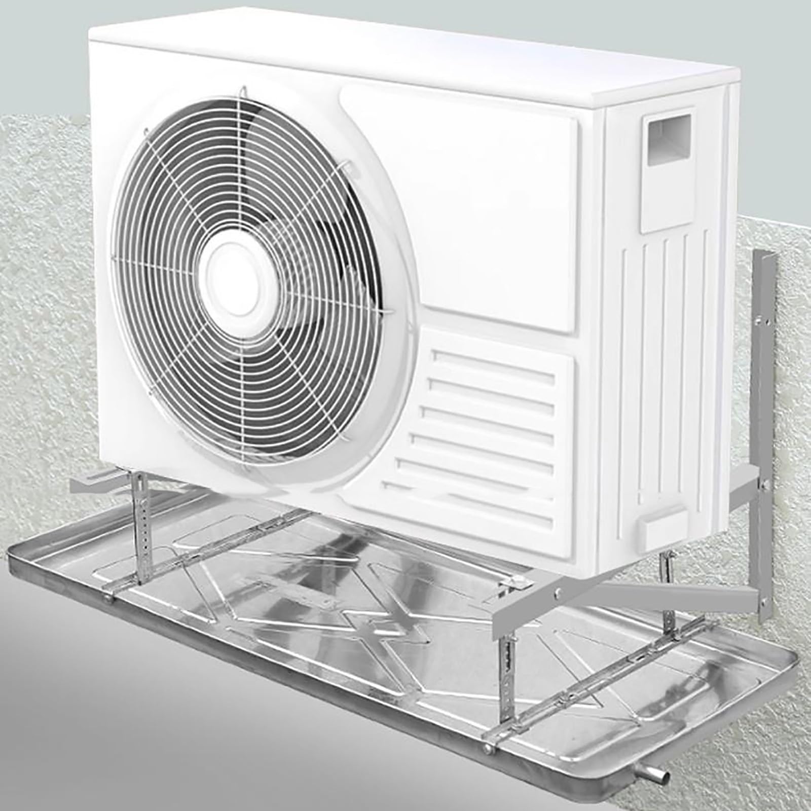 Condensate Drain Tray mit Halterungen Wasserauffangwanne 300 cm Abflussrohr für Fensterklimaanlagen Split-Klimaanlagen 93x44x3cm