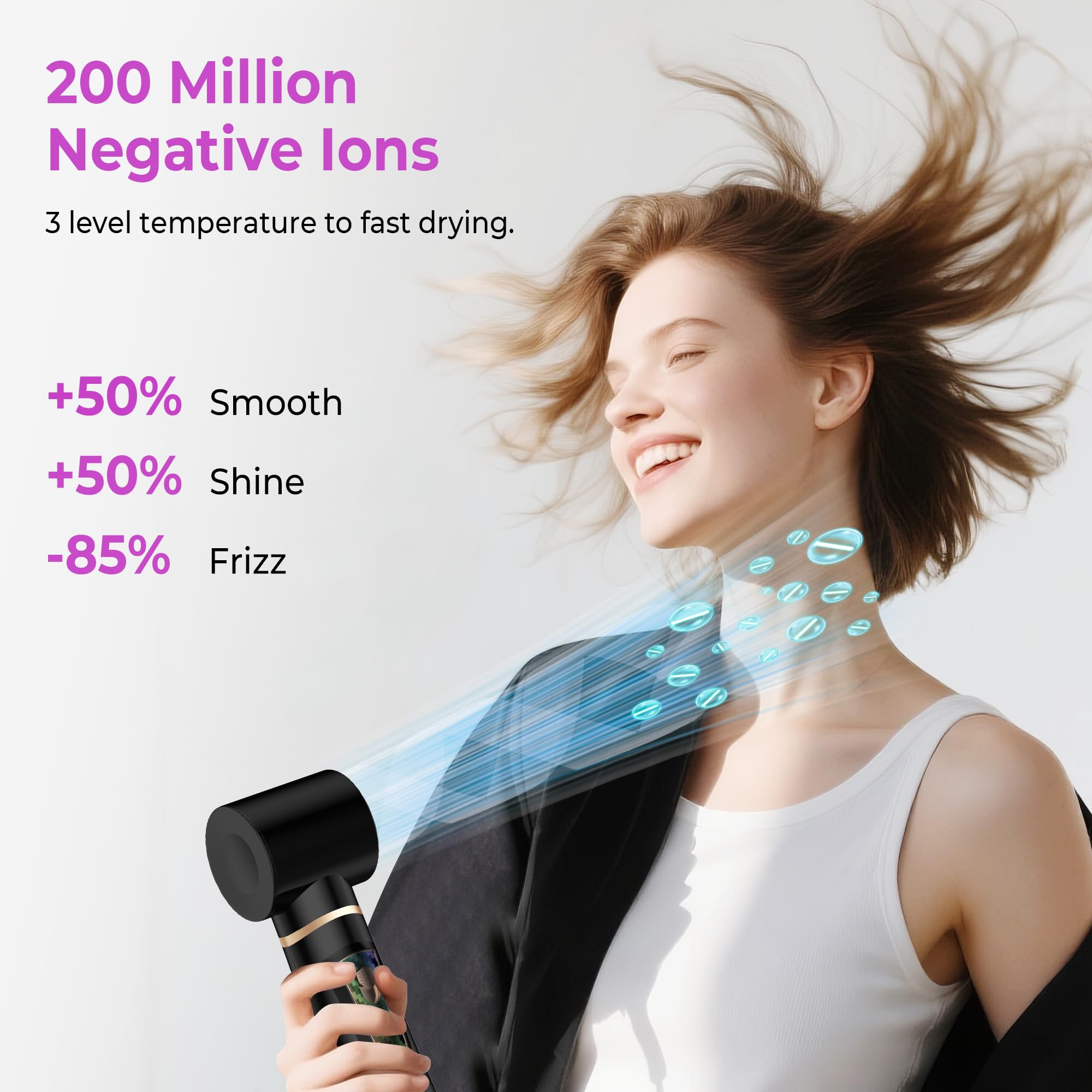 UMIGA Airstyler 5 en 1 - Juego de cepillos para el pelo con rizador de aire caliente de 32 mm, secador de pelo de 1000 W para volumen, secado, alisado y rizos | 3 niveles de temperatura para todo tipo