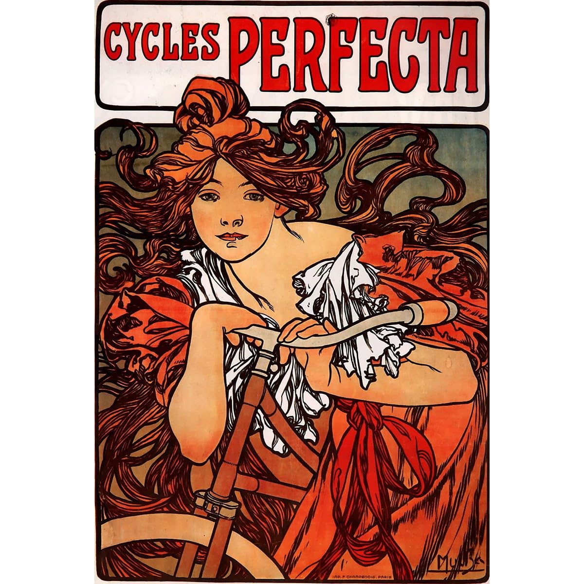 Toile de qualité musée cycles Perfecta 1902 pour décoration