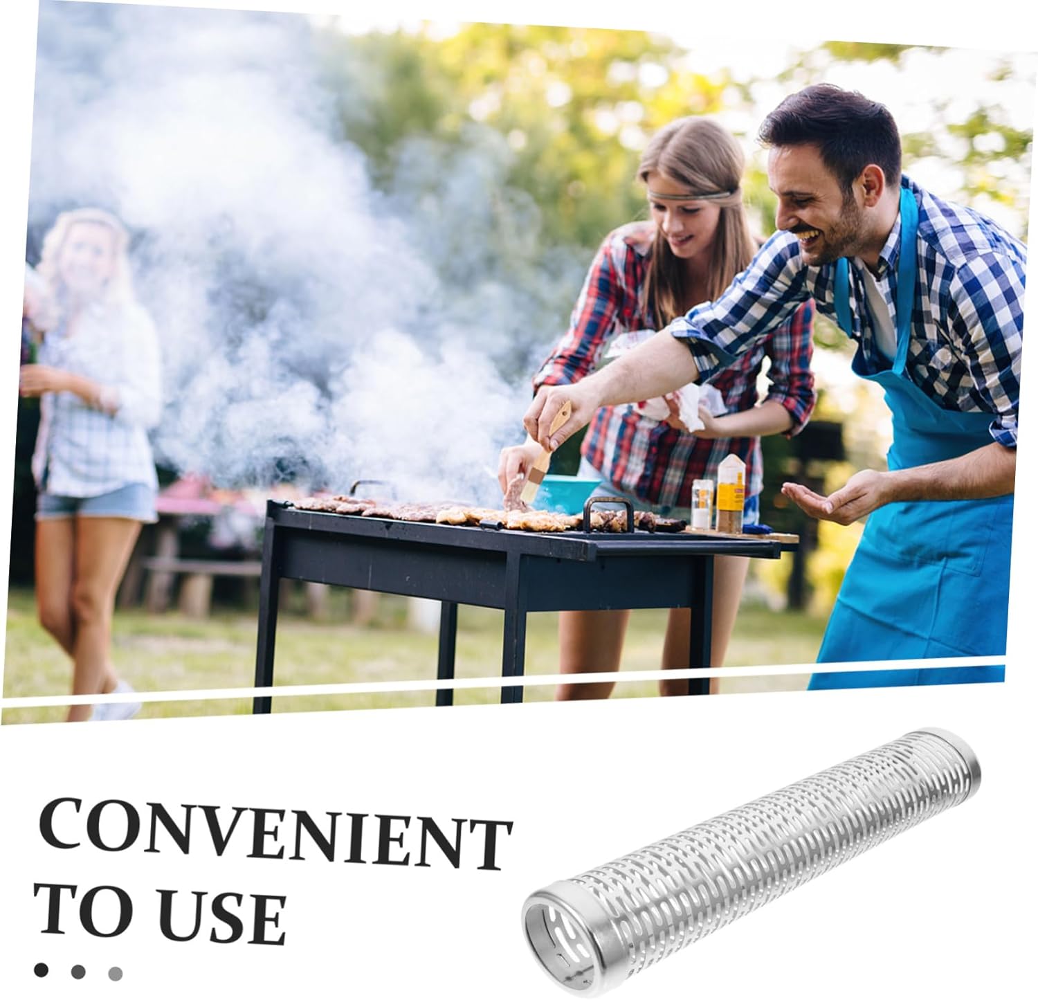 BESPORTBLE 2pcs Professional Tube Bbq Accessory for Gas Pellet Grills Wear-resistant Grilling Tool for Enhanced Flavor for Family Bbqs Outdoor Cooking