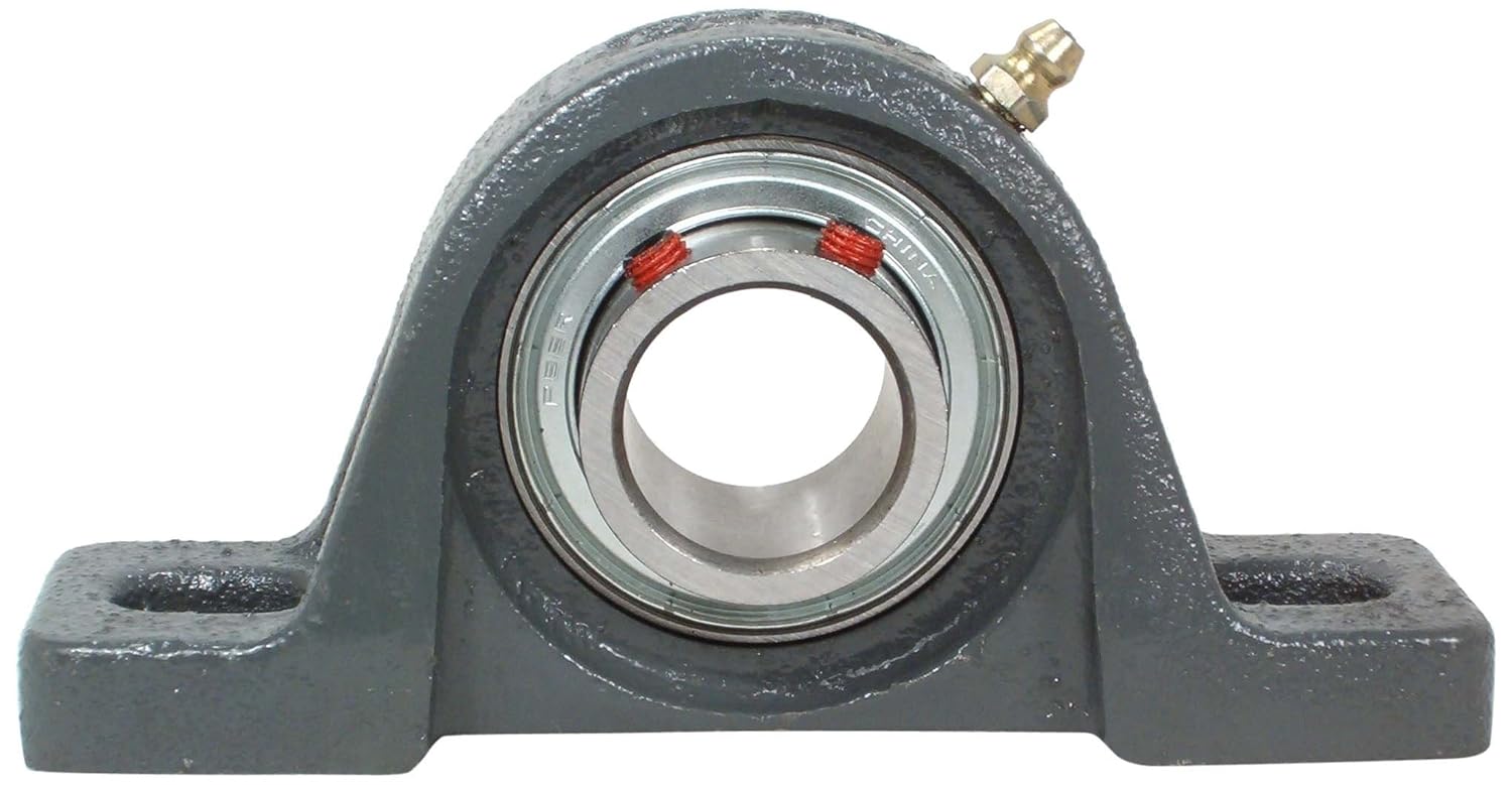 FHSLP205-16 Pillow Block, Low Shaft Height, Narrow Inner Ring, Non-Relubricable, Set Screw Locking Collar, Single Lip Seal, Cast Iron Housing, 1" Bore, 1-5/16" Shaft Height, 4-1/8" Bolt Center