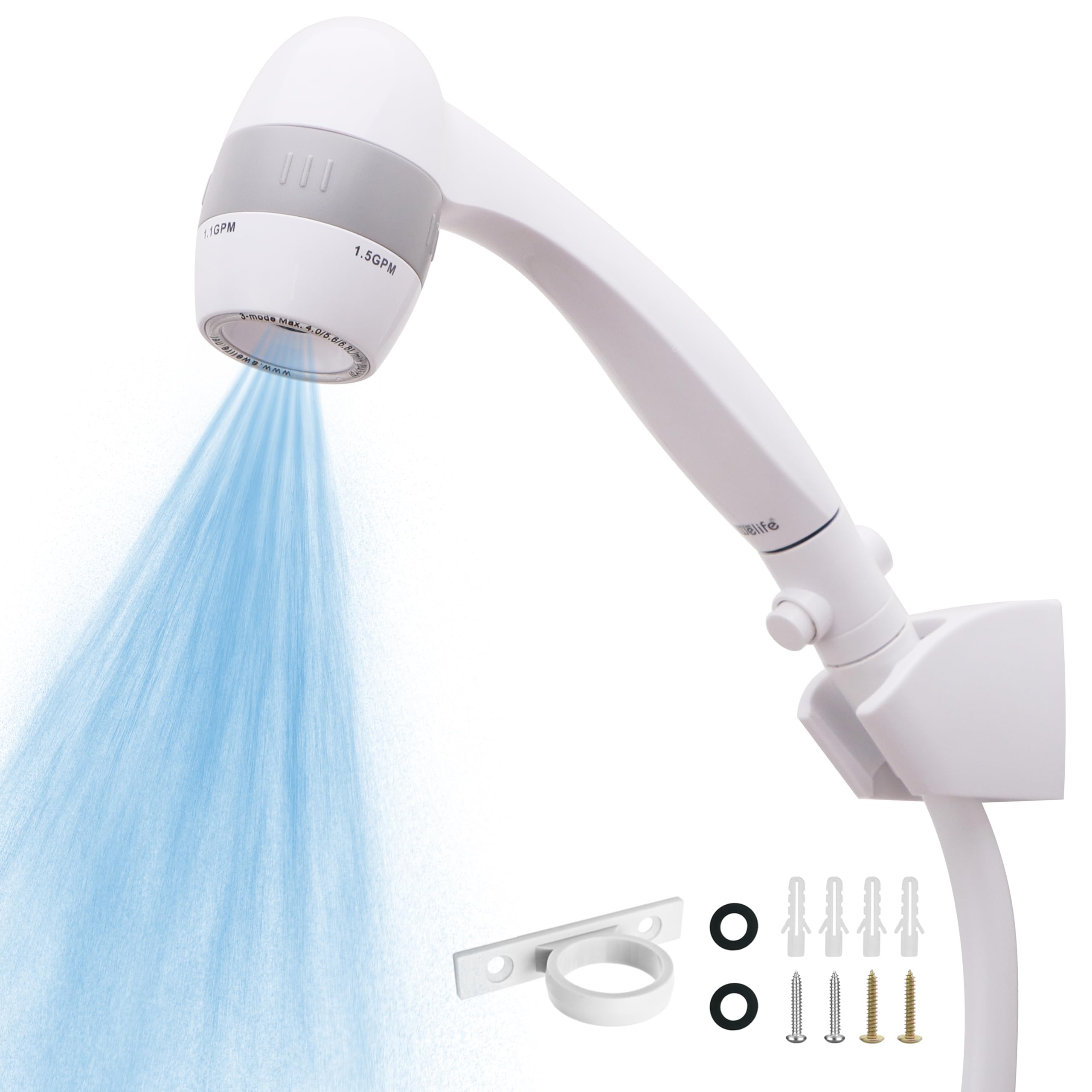 How to Choose the Best RV Shower for Your Adventures 5 Awelife High-Pressure RV Shower Head (White)