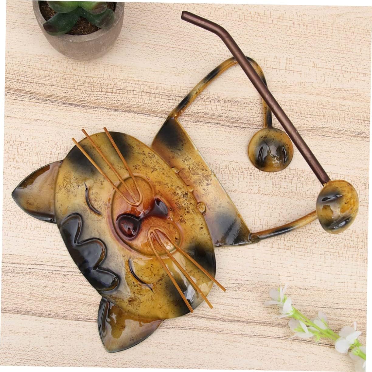 DOITOOL Wall Mount Toilet Paper Holder Cat Bathroom Wall Decor Paper Storage Rack