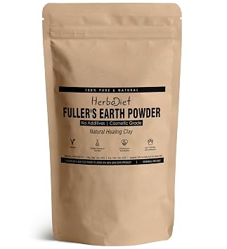 Herbadiet Fullers Earth Clay Powder, 100g | 100% Pure & Natural | Indian Healing Clay for Skin Care & Face Pack