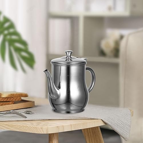 Miniatura 6 de Colador de aceite, 1 olla de aceite de acero inoxidable, recipiente de almacenamiento de aceite de acero inoxidable para cocina, colador de grasa de