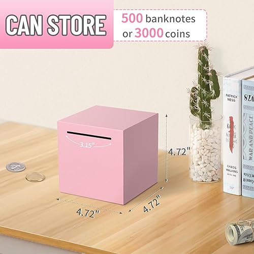 Miniatura 2 de Alcancía para adultos debe romperse para abrir, alcancía irrompible de acero inoxidable para adultos, caja de ahorro de metal para ahorrar dinero