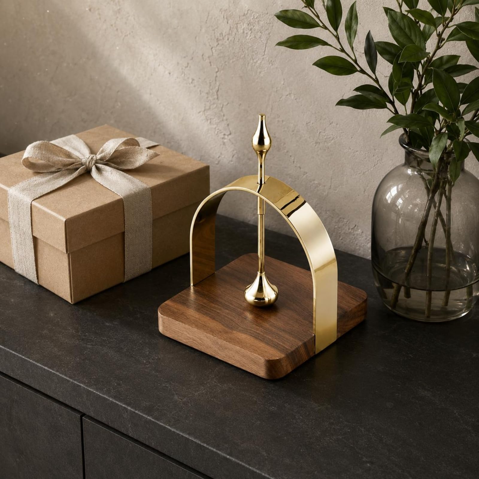 Gralara Porta Pañuelos Acabado Pulido Servilletero Moderno Forma Estable Porta Servilletas Mesa, Dorado, Dorado, 15 15CM