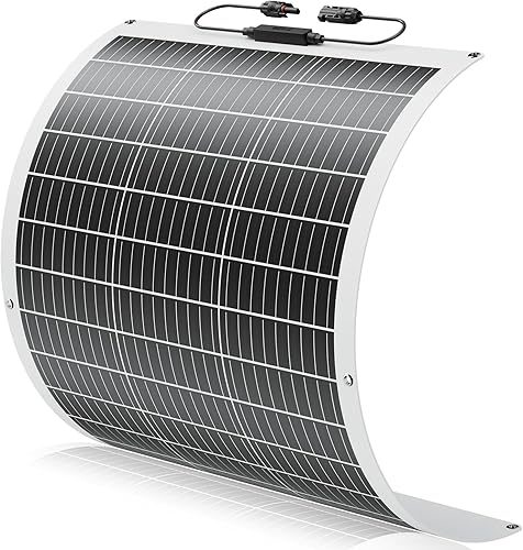 Miniatura 9 de Panel solar flexible de 100 W, monocristalino de 12 V, ligero, de alta eficiencia, flexible, montable para techos de caravanas, barcos, cámper,