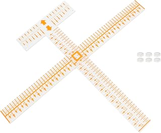 T-Shirt Alignment Ruler Guide Tool Set with Acrylic to Center Designs for Easy Make Sewing Adult Kids Children Little Boys Tee Clothing, Transparent