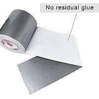 Vista 4 de Cinta adhesiva de 6" de ancho, cinta adhesiva de 6 pulgadas de ancho resistente al agua de 55 yardas (164 pies) plateada, resistente a los rayos UV