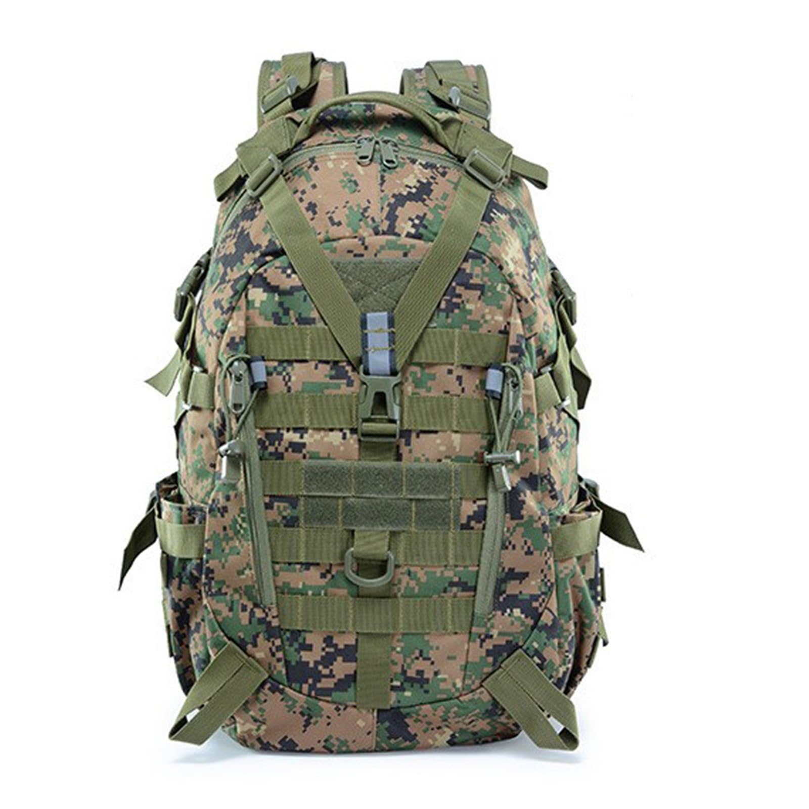 OAREA 40L Camping Backpack Men's Travel Bags Tactical MOLLE Reflective Climbing Rucksack Hiking Fishing(Jungle Digital)