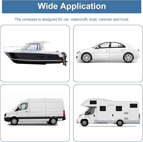 Miniatura 5 de Brújula Voyager, brújula electrónica marina, brújula Voyager, brújula de soporte de navegación, brújula de montaje para indicar la dirección de