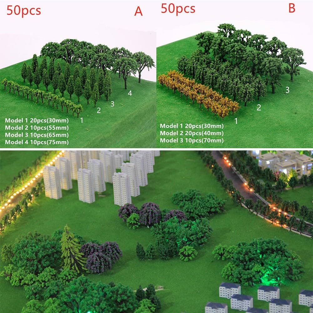 Set 20 Alberi Paesaggio 10 Pezzi Modello Albero Piramide Di Plastica Albero 1 25 Modello Treno Ferrovia 240278