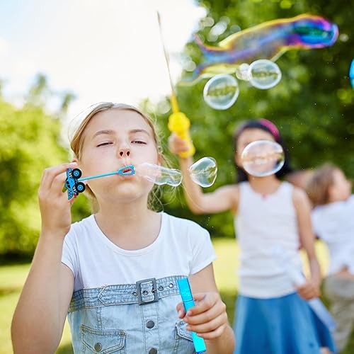 Miniatura 6 de Regalos de fiesta de Monster Truck, 24 varitas de burbujas para niños, varita de burbujas para automóvil para camiones monstruos, suministros de