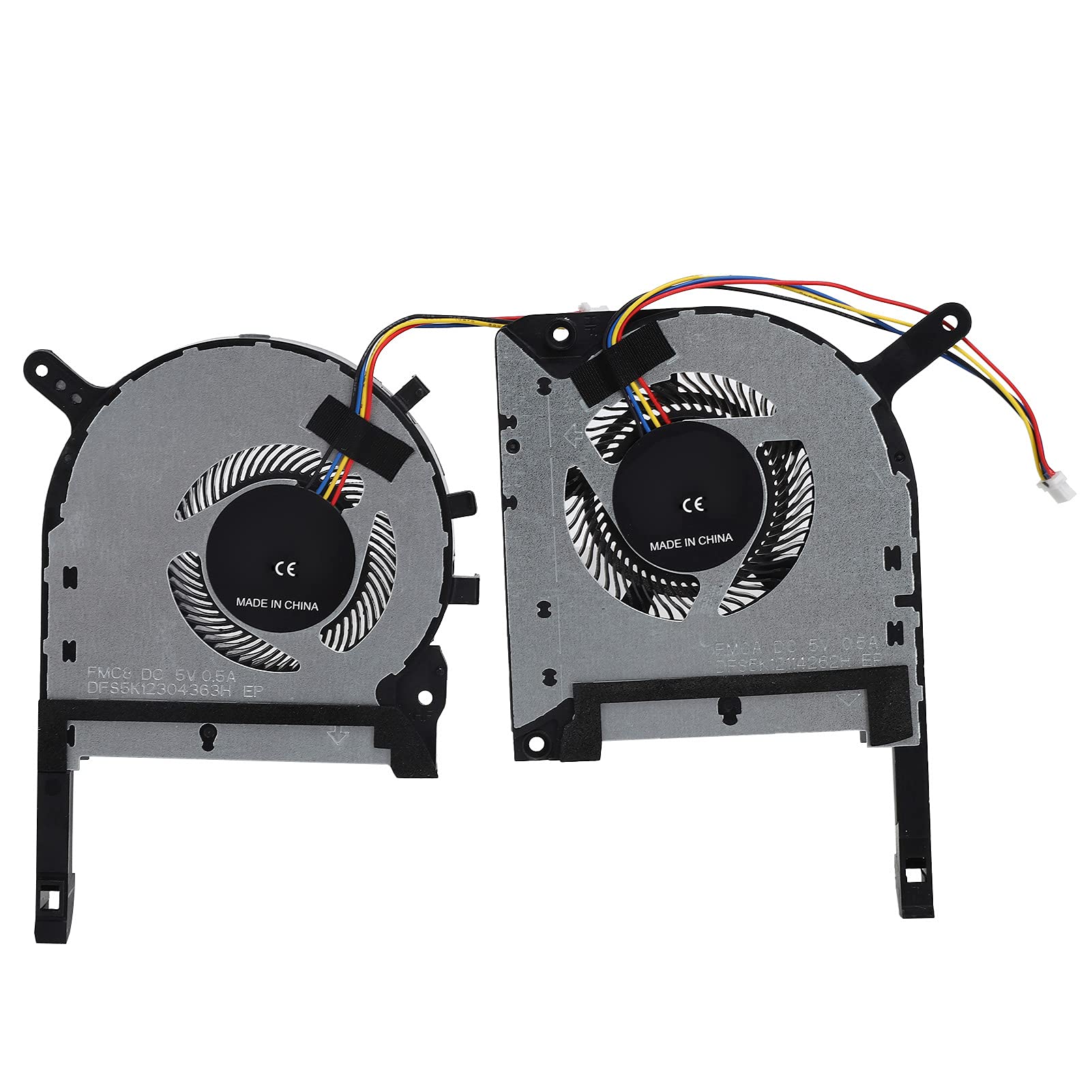 ASHATA Ventola di Raffreddamento GPU per CPU 2 Pezzi per TUF, Ventola di Raffreddamento GPU per CPU Portatile Sostitutiva per TUF FX505ge FX505gm FX505dt FX705