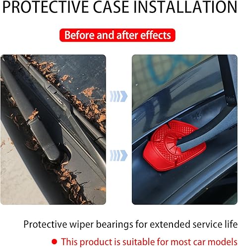 Miniatura 4 de 2 almohadillas de protección para el orificio del brazo del limpiaparabrisas de automóvil, protector de silicona para el orificio del brazo,