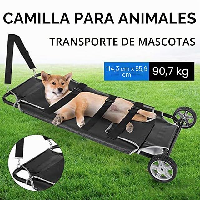 Foto 2 de 8 de Camilla for perros, carrito de transporte de primeros auxilios for mascotas