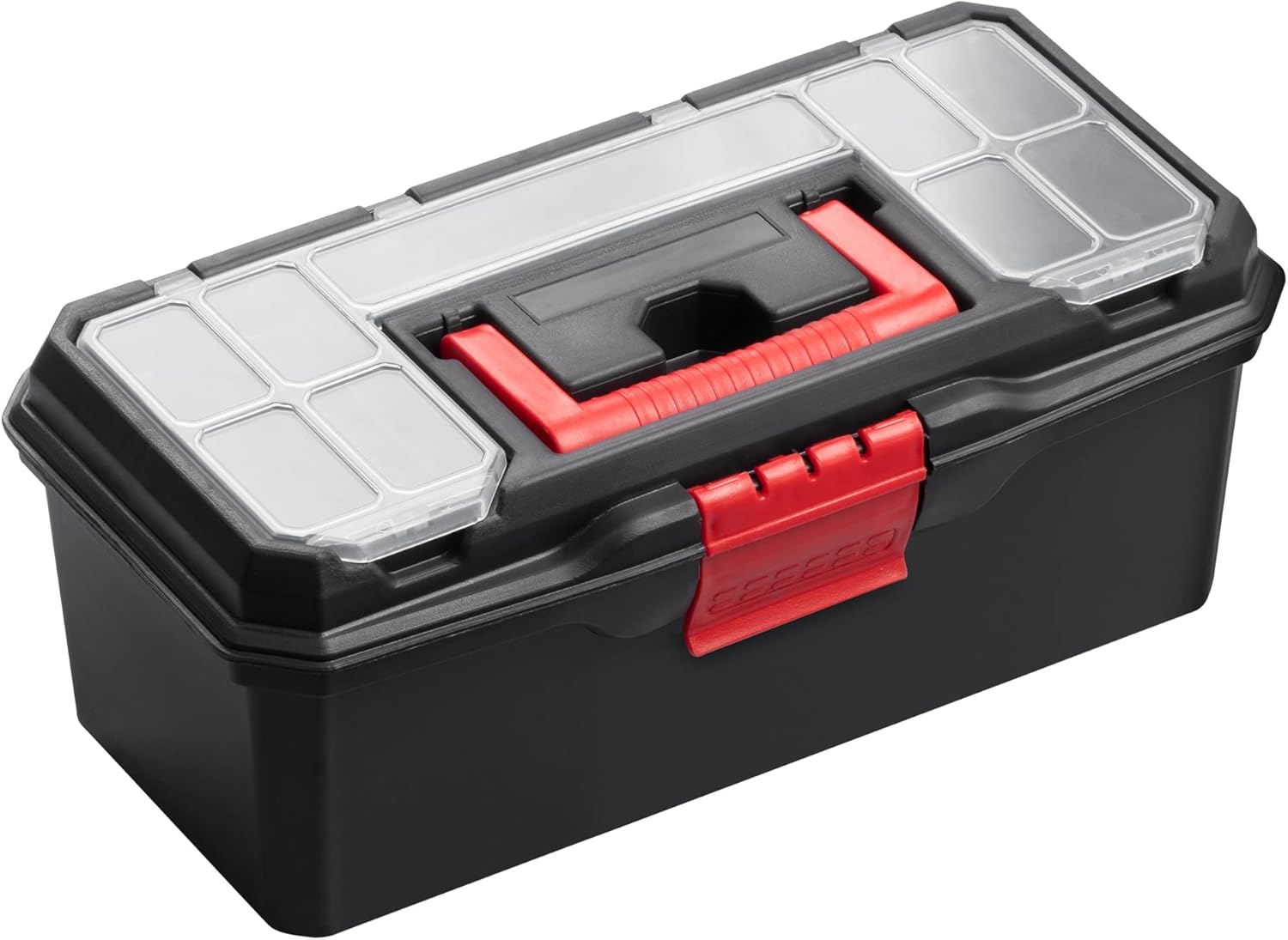Jazooli 13" Small Heavy Duty Plastic Toolbox Chest MultiPurpose