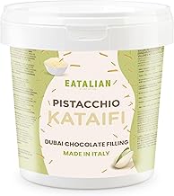Eatalian by AMZ BETTER Pistachio Cream with Kataifi, Delicious Cream with Unique Taste, Ideal Pasta on Bread, Perfect with Ice Cream, Chocolate and Dubai Chocolate, 1 kg, Made in Italy