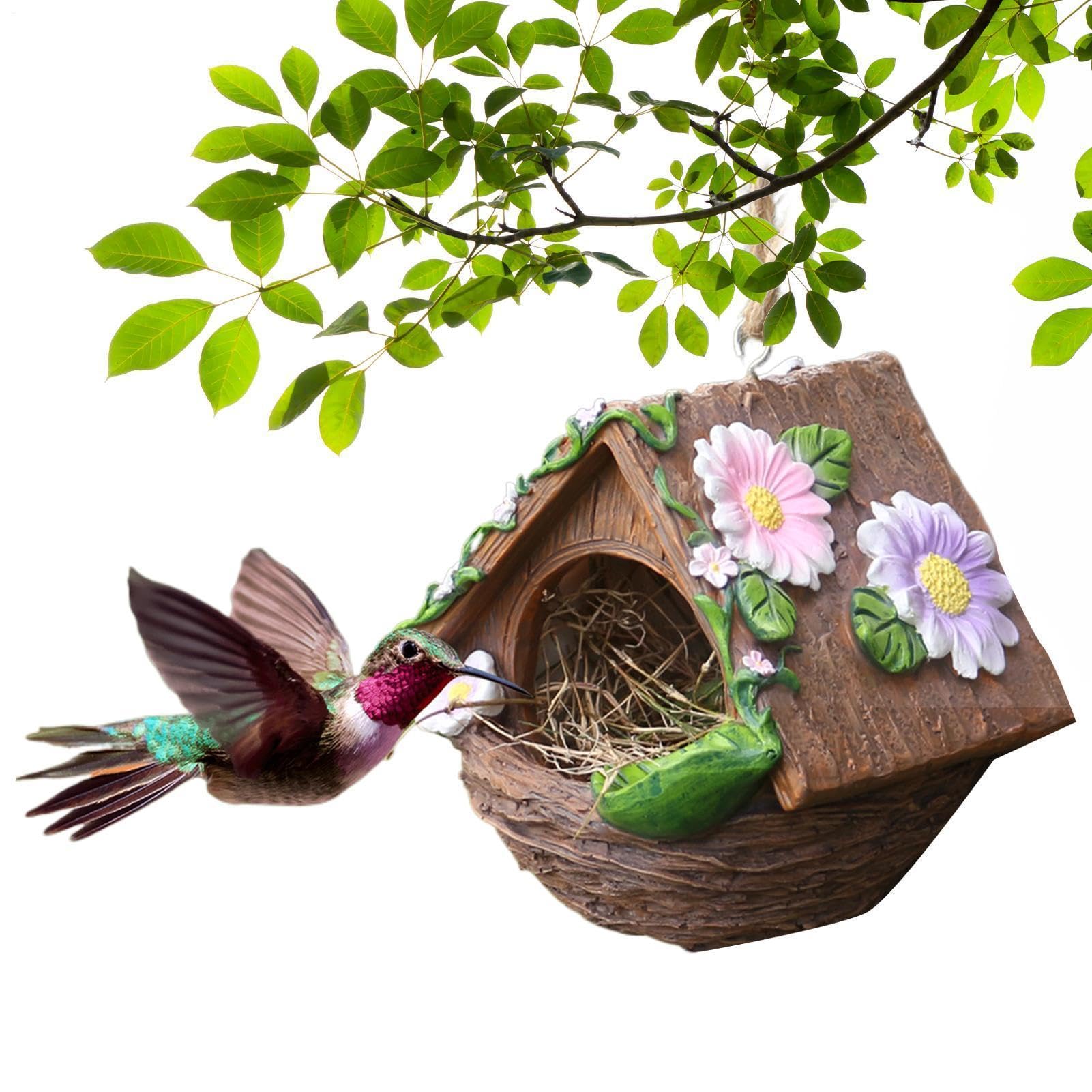 Générique Nichoirs pour L'Extérieur Nichoir Résistant Aux Intempéries | Cabane De Nidification Oiseaux pour Jardin Cour Balcon Porche Tronc Aras Moineaux Perruches Conures Cockatiels Diamants