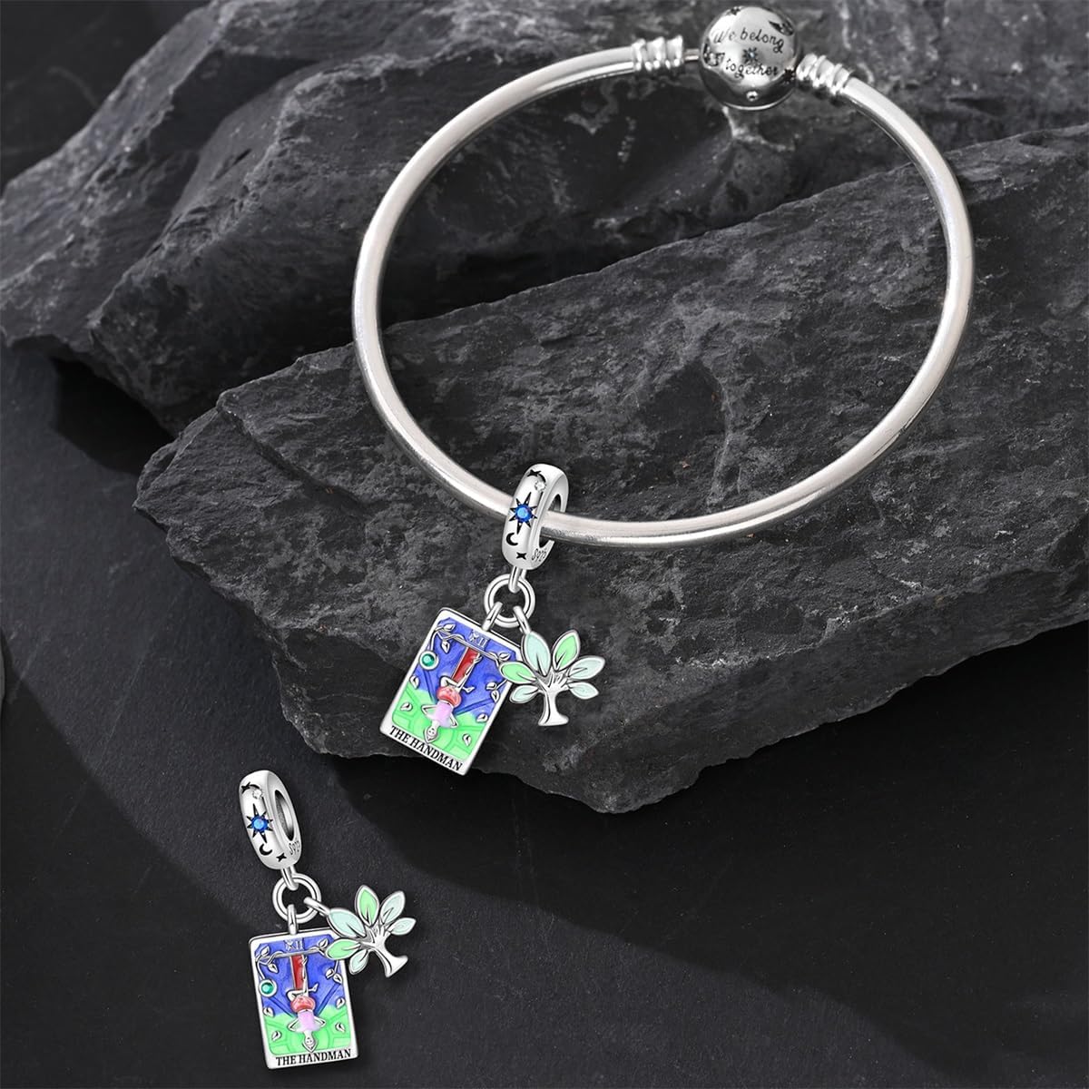 S925 Sterling Silver Charm Beads for Women Tarot Cards Beads fits for Pandora Bracelets and Necklaces - Image 4