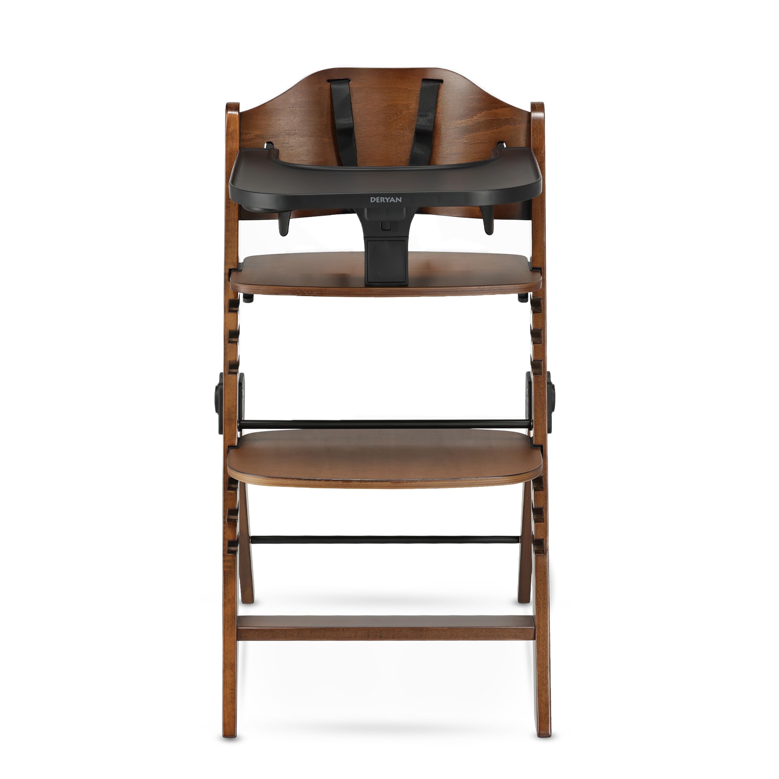 Chaise haute Deryan Odin pour bébé et enfant, marron foncé
