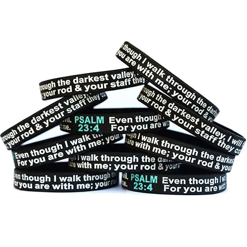 Psalm 23:4 Wristband Set (from 2 to 100 Bands)