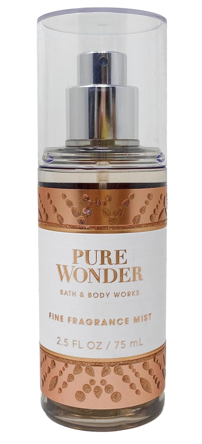 Bath & Body Works Pure Wonder -Duo Set Travel Size- Fine Fragrance Mist and Ultimate Hydration Body Cream With a Himalayan Salts Springs Sample Soap.