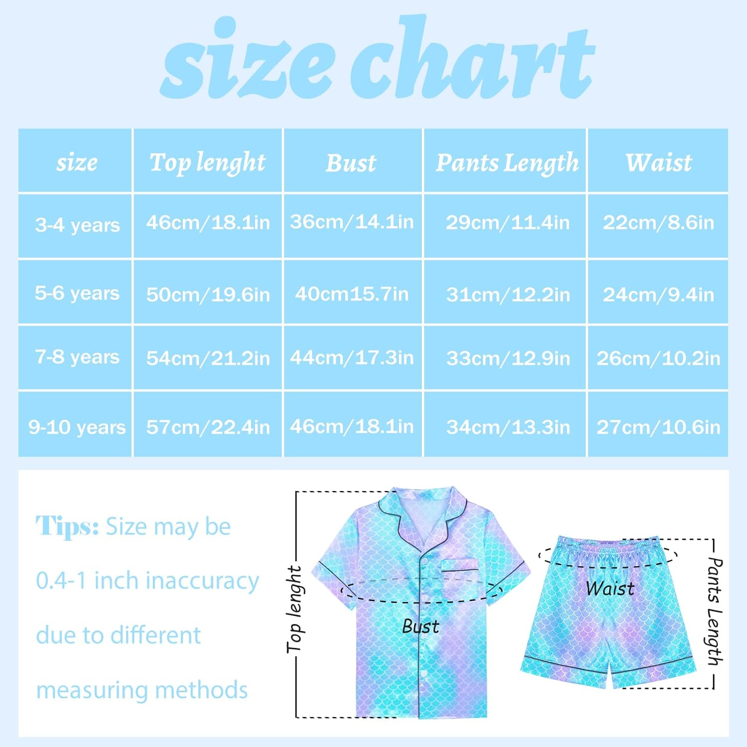 Nidoul Girls Pajamas Satin Short Sleeve Button Down Silky Pjs Girls' Sleepwear Set for Toddler Kids 3T-10Y - Image 6