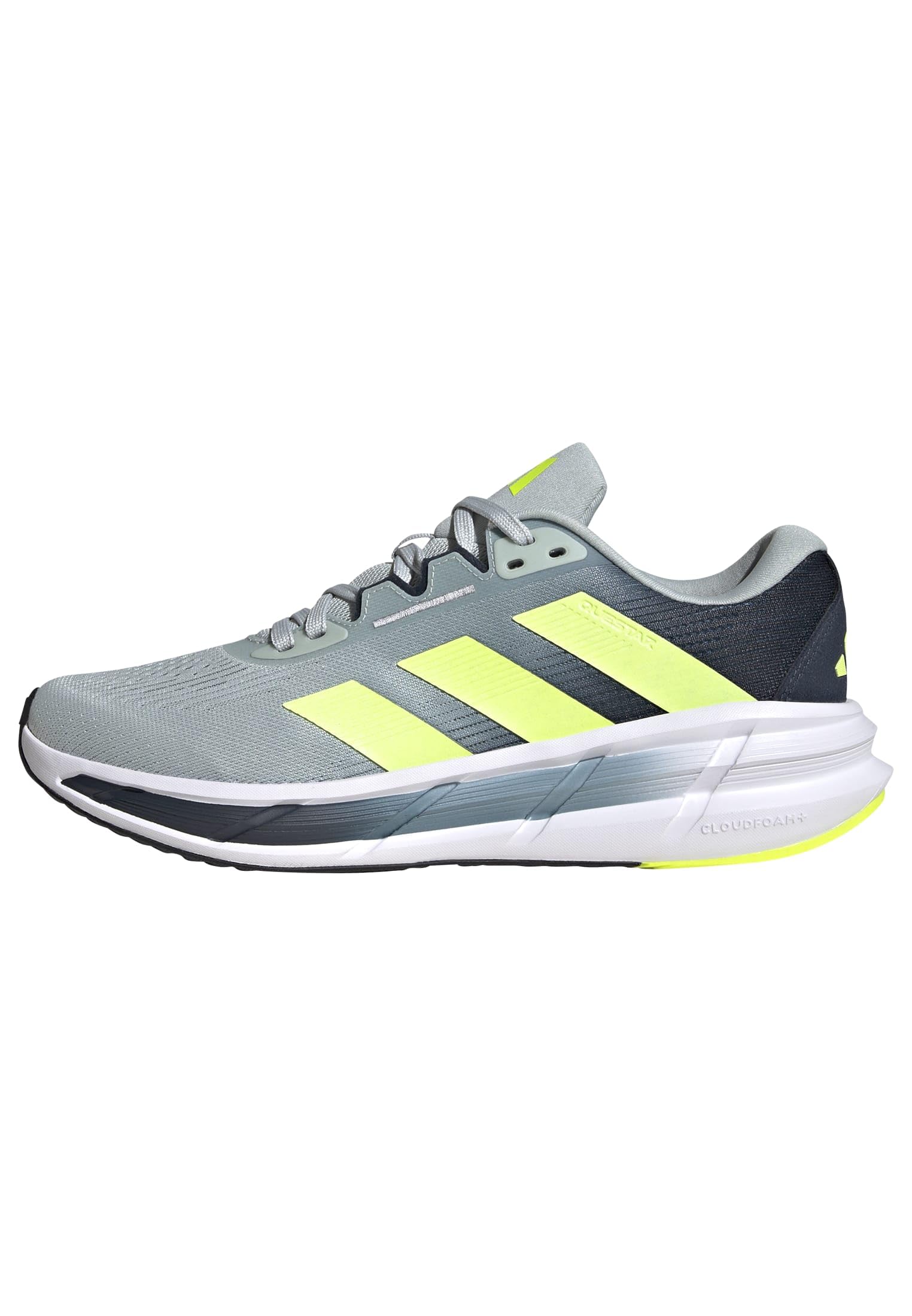 adidas Men's Questar 3 Running Shoes, Wonder Silver/hi-res Yellow/Aurora Ink, 4 UK