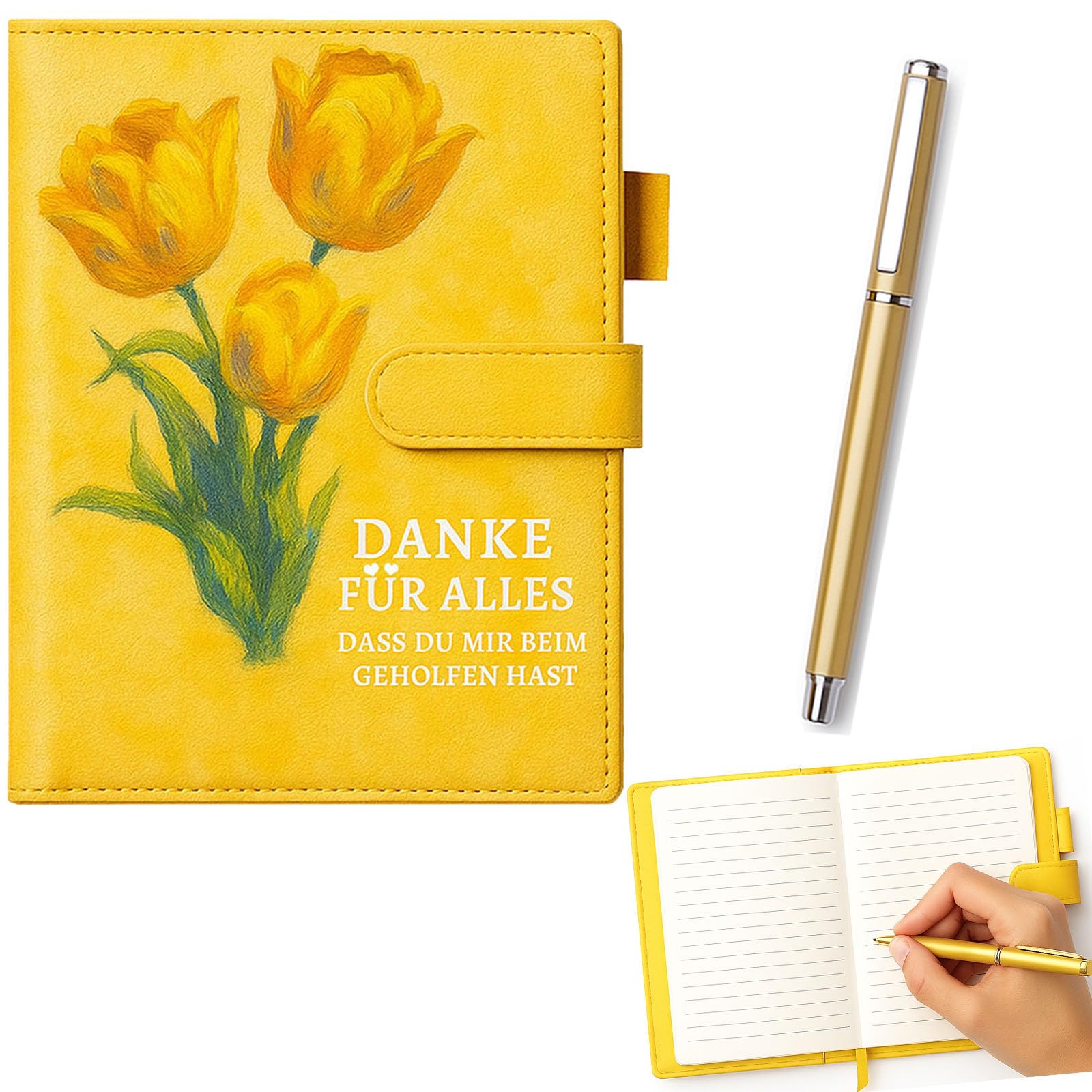 A5 Notizbuch Dankeschön Geschenke Notizbuch Liniert Danke für Alles Geschenk Klein Tulpenmuster aud Danke dass du mir geholfen hast mit Klassenkameraden Freunde Familie Nachbarn Lehrer Unterstützung