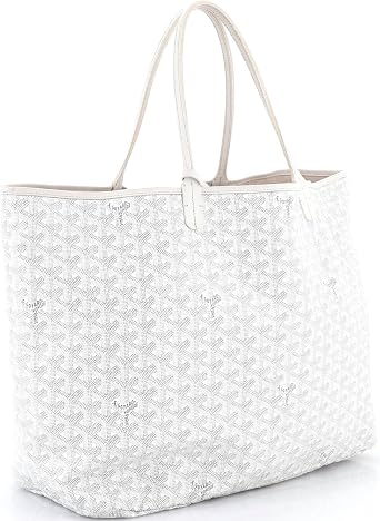 Pre-Loved Saint Louis Tote Coated Canvas GM, White