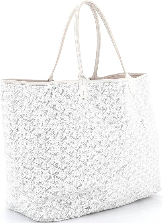 Pre-Loved Saint Louis Tote Coated Canvas GM, White