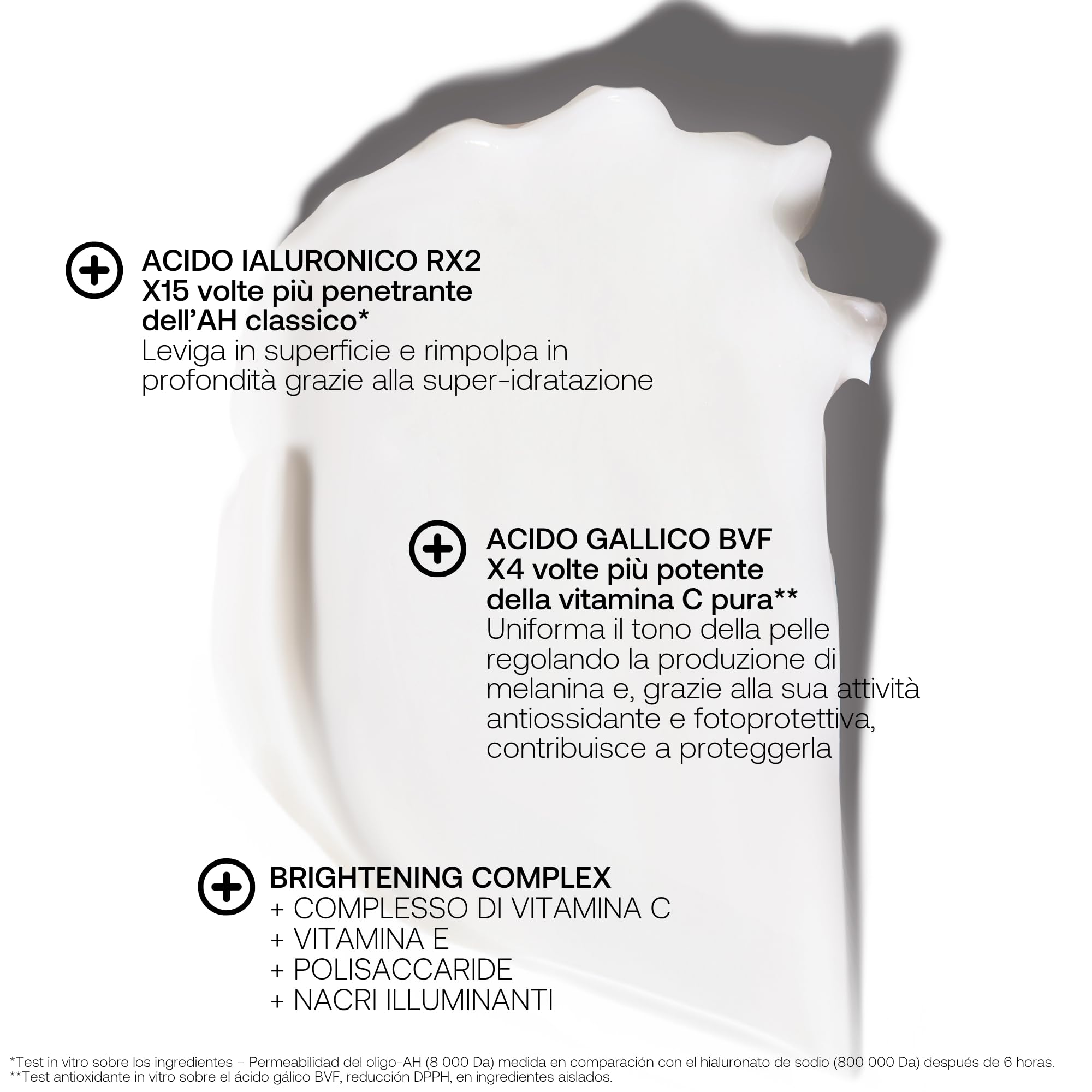 Rexaline Crystal Bright Crema – Trattamento Luminosità Anti-Macchie & Incarnato Uniforme – Acido Ialuronico RX2, Acido Gallico, Niacinamide, Vitamine C & E – Tutti i Tipi di Pelle – 50 ml