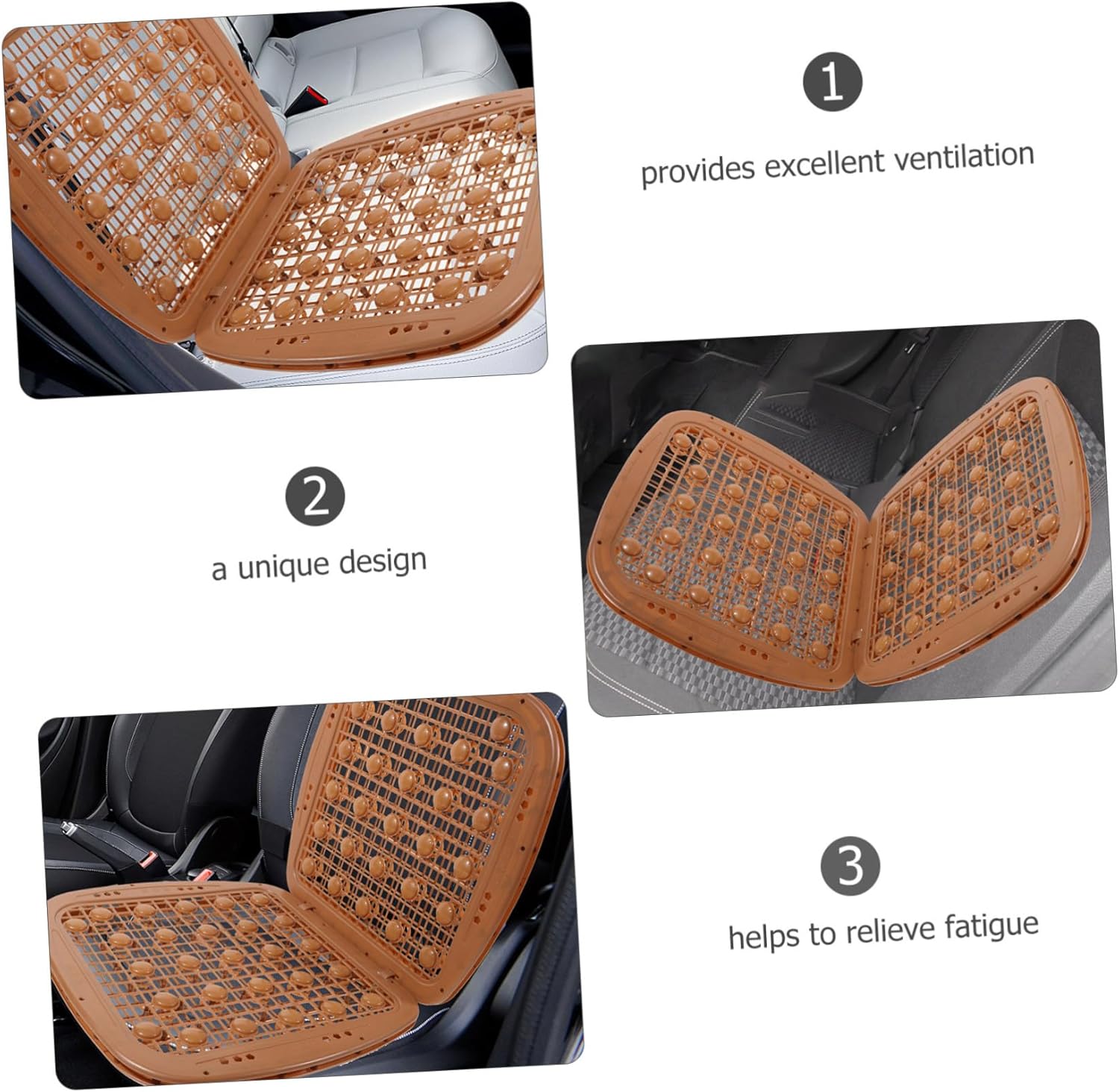 ULTECHNOVO Car Seat Cushion Pad Anti-Skid Office Chair Seat Cushion for Pain Relief Breathable Design Lightweight and Portable Mat for Cars Trucks and Home Use