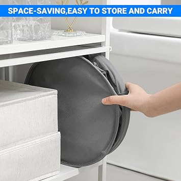Foldable Cleaning Caddy with Handle 17L Cleaning Bag, Grey | Cleaning Products Organiser, Multi Pocket Cleaning Caddy Bag for Home, Kitchen, Bathroom, Office, Easy to Clean and Carry