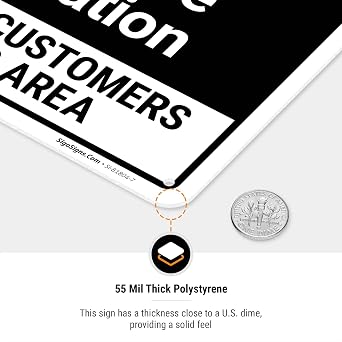 Federal and Insurance Regulations Prohibit Customers in Shop Area Sign,