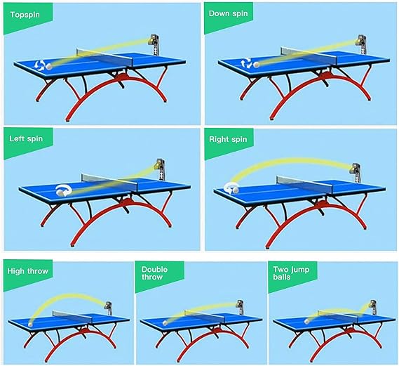 Automatic Table Tennis Robot with 36 Spin Levels, Portable Ball Machine for Solo Training, Practice Partner with 100 Balls