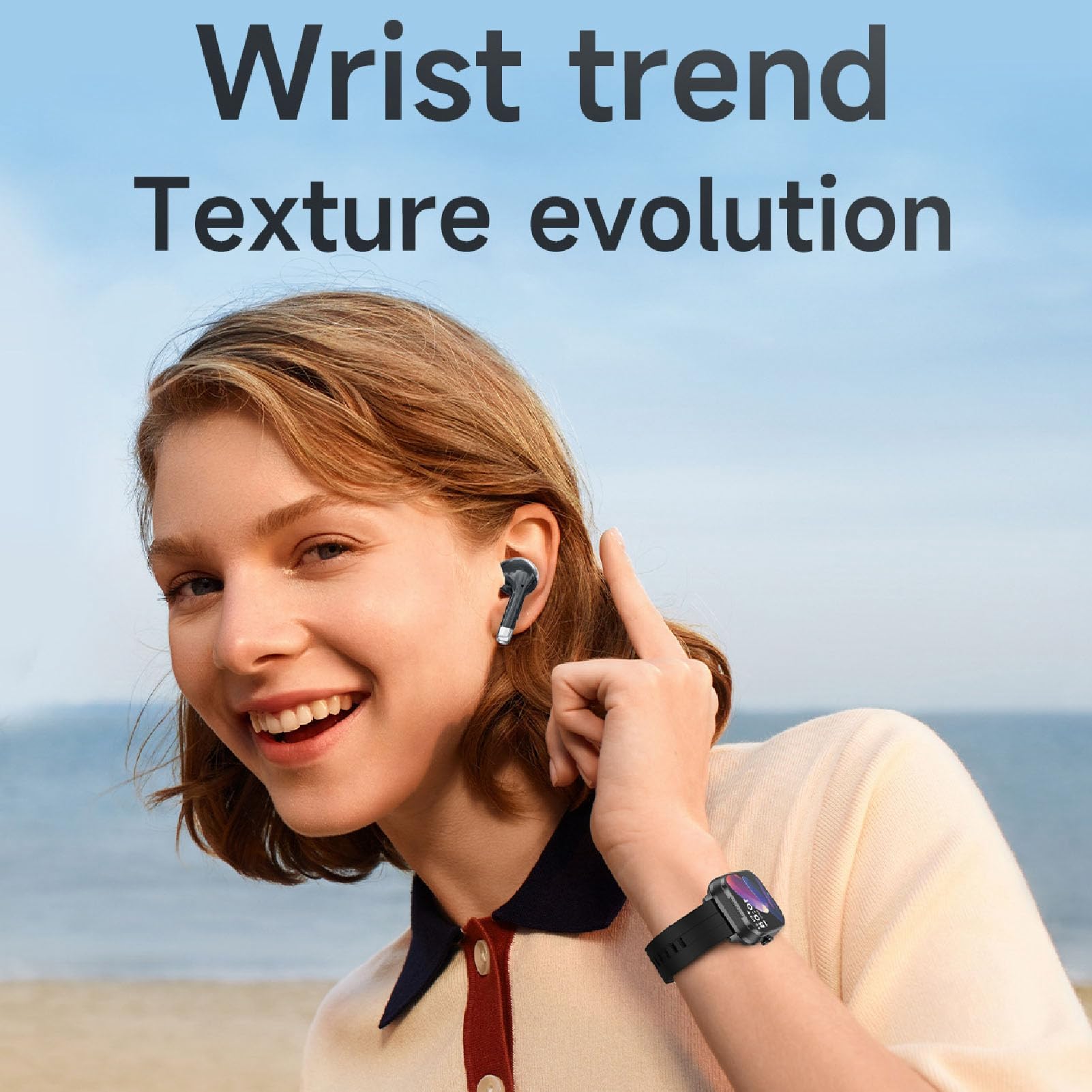 Ejoyous Reloj Inteligente 2 en 1 con Auriculares, Pantalla TFT de 2.01