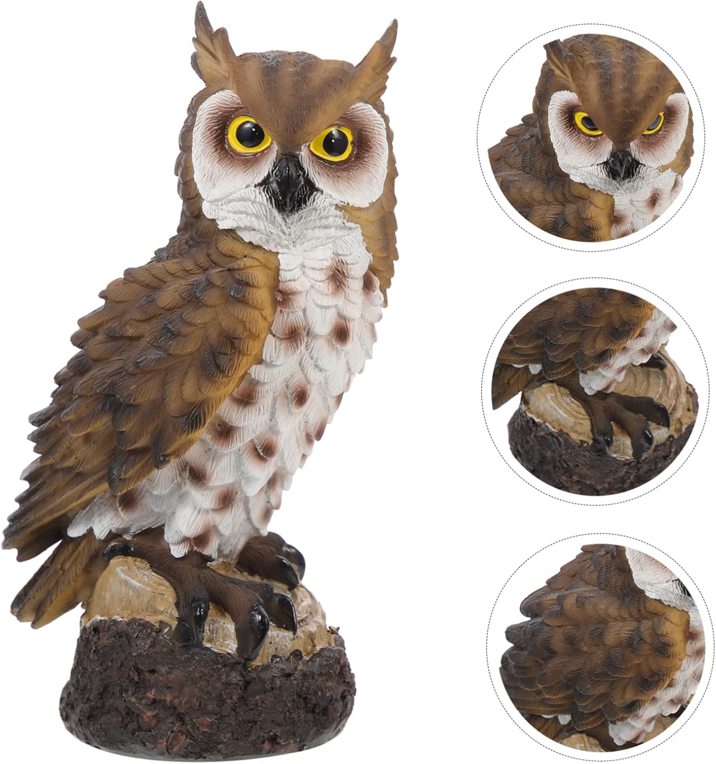 Holibanna Adorable Resin Owl Statue Realistic Desktop Decoration for Figurine for Unique Outdoor Indoor Decor image 5