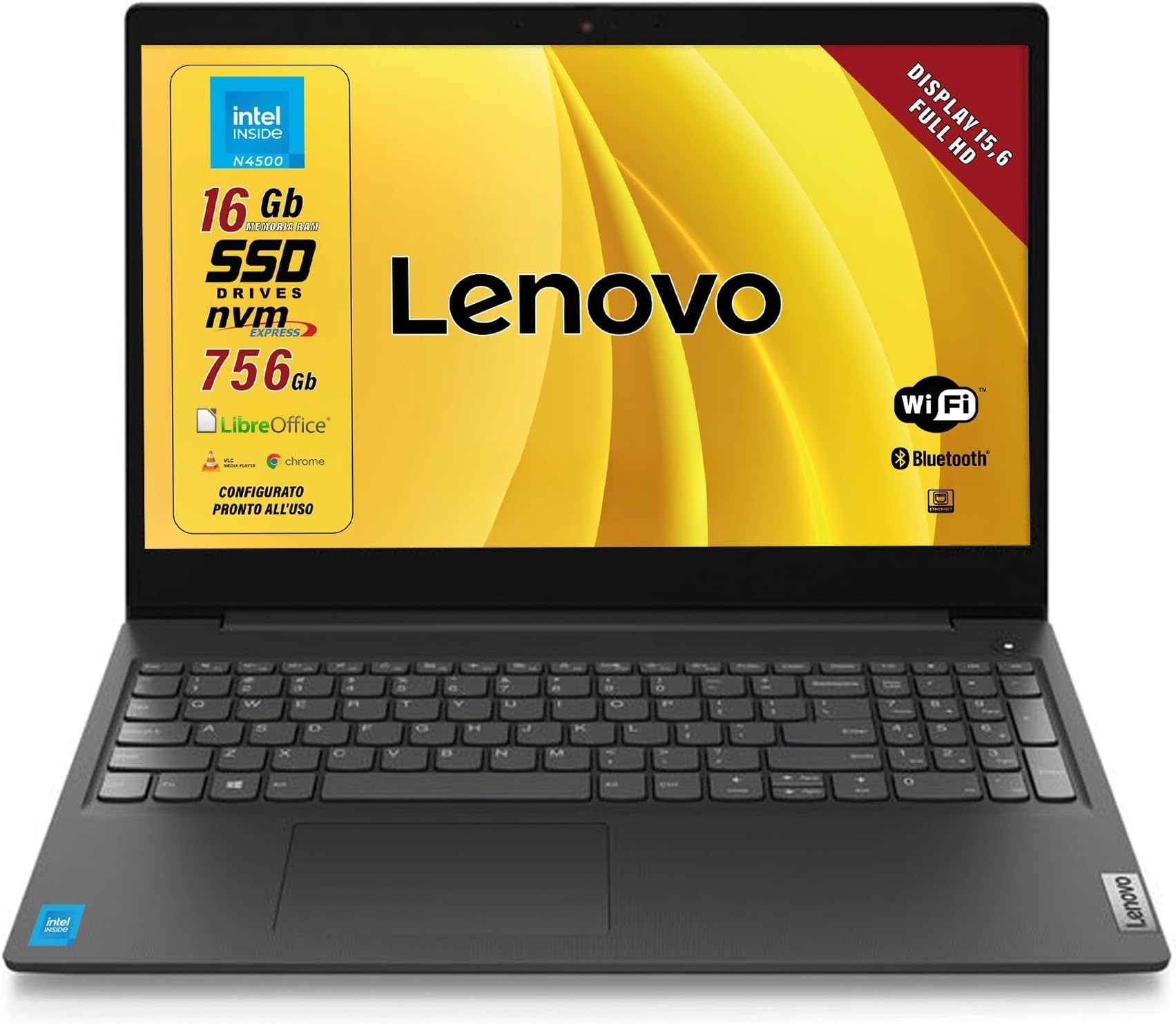 Acer Notebook Intel N6000 SSD 256 GB RAM 8 GB 15,6 FullHD Blue Pronto all'Uso