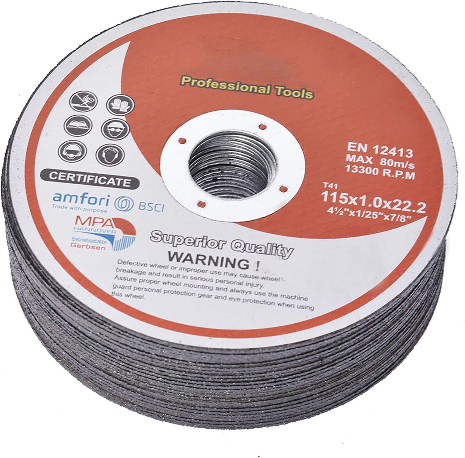 100 Pack 4-1/2"x0.040"x7/8"Metal and Stainless Steel Cut Off Wheels Fit for Angle Grinders : Industrial & Scientific